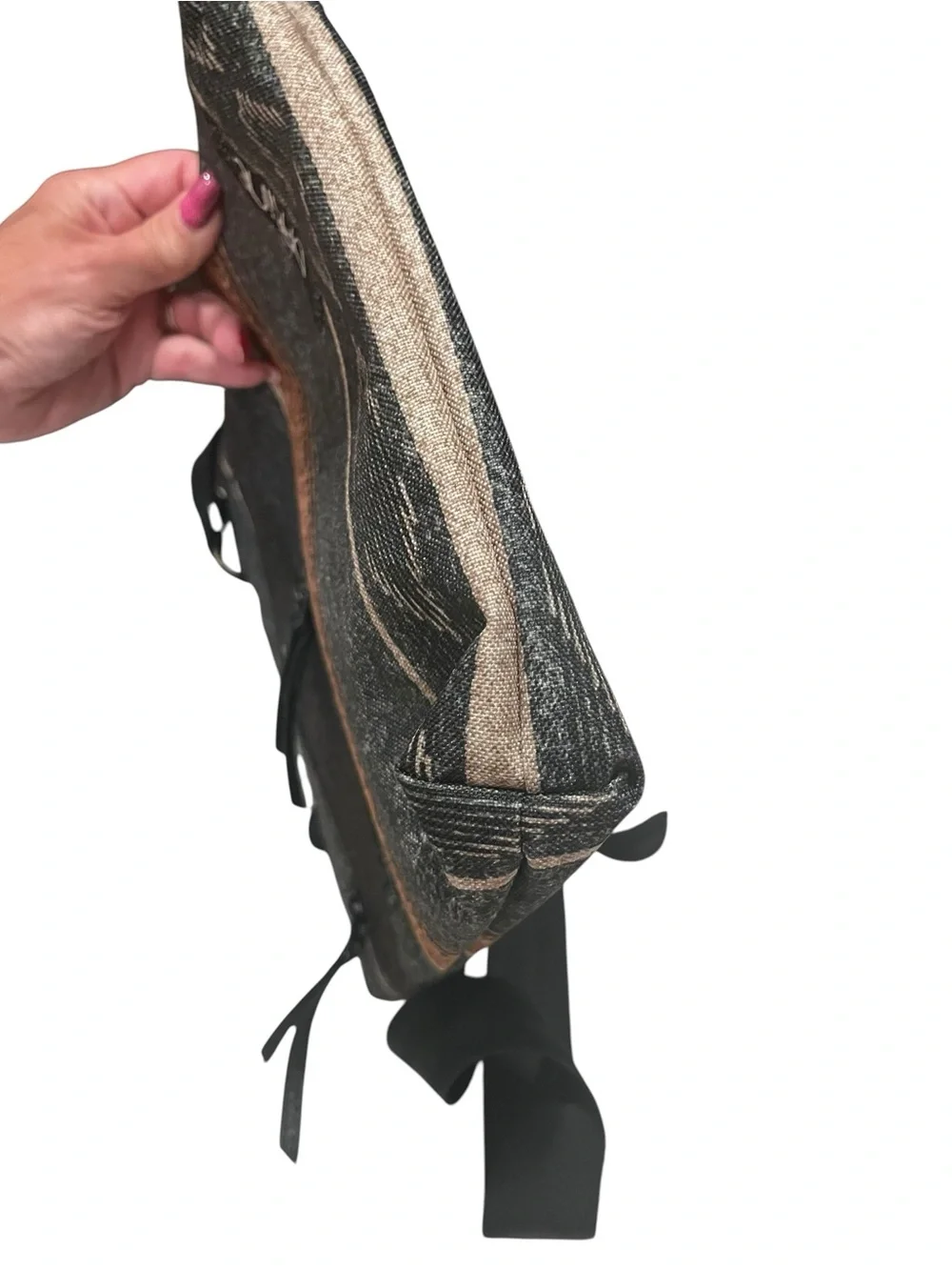 Dakine Charcoal and Rust Striped Crossbody Bag
